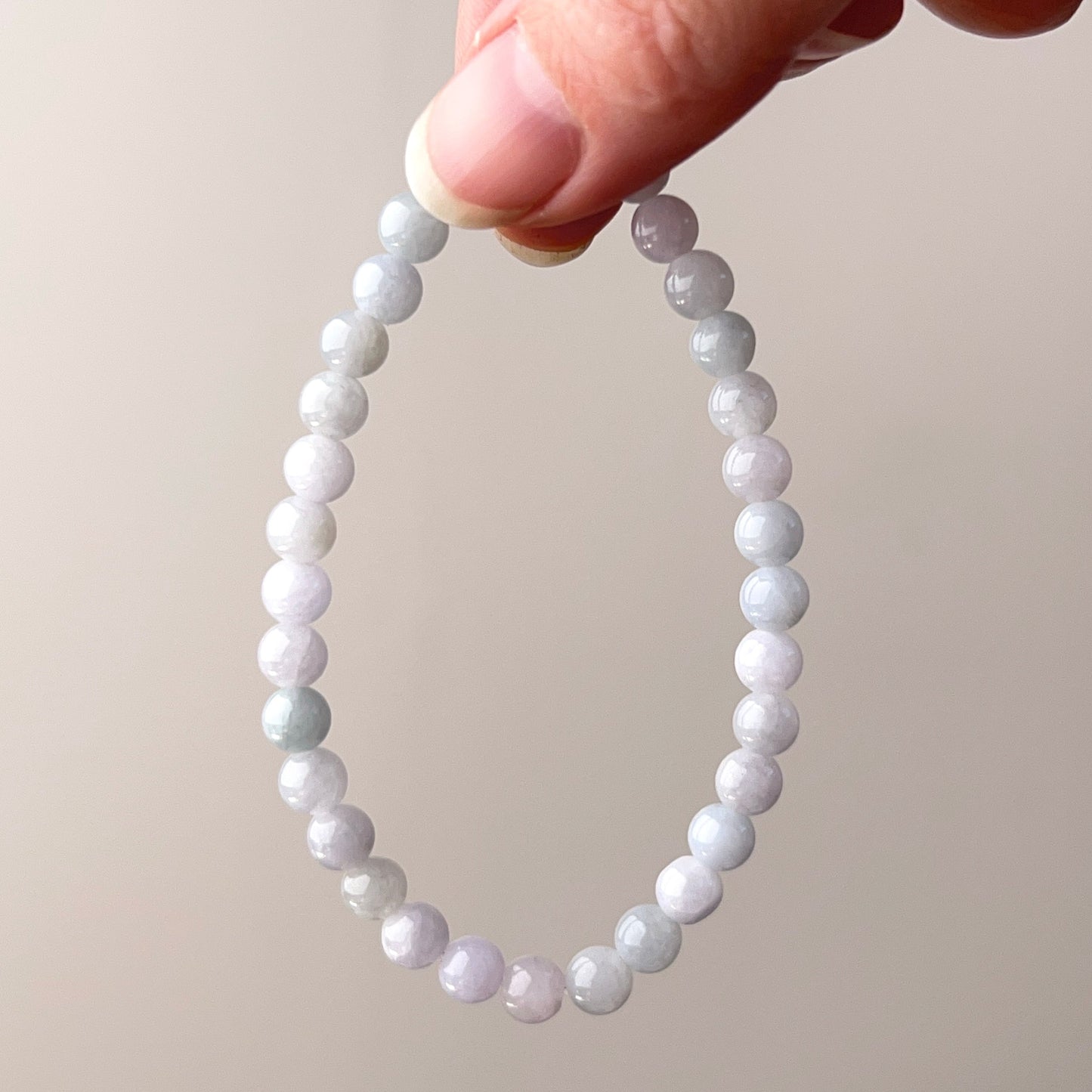 Purple Jadeite Bracelet | Burmese Jade Crystal Stretch Bracelet