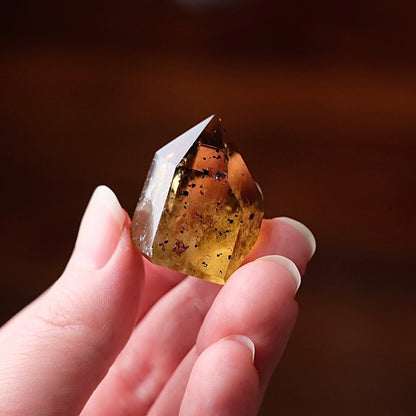 Rare Harlequin Citrine Point | Natural Cognac Citrine Crystal Tower