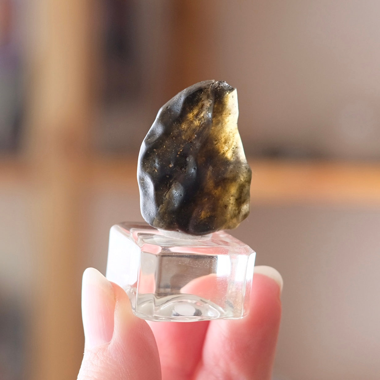 Libyan Desert Glass Specimen | Dark Libyan Desert Glass Crystal