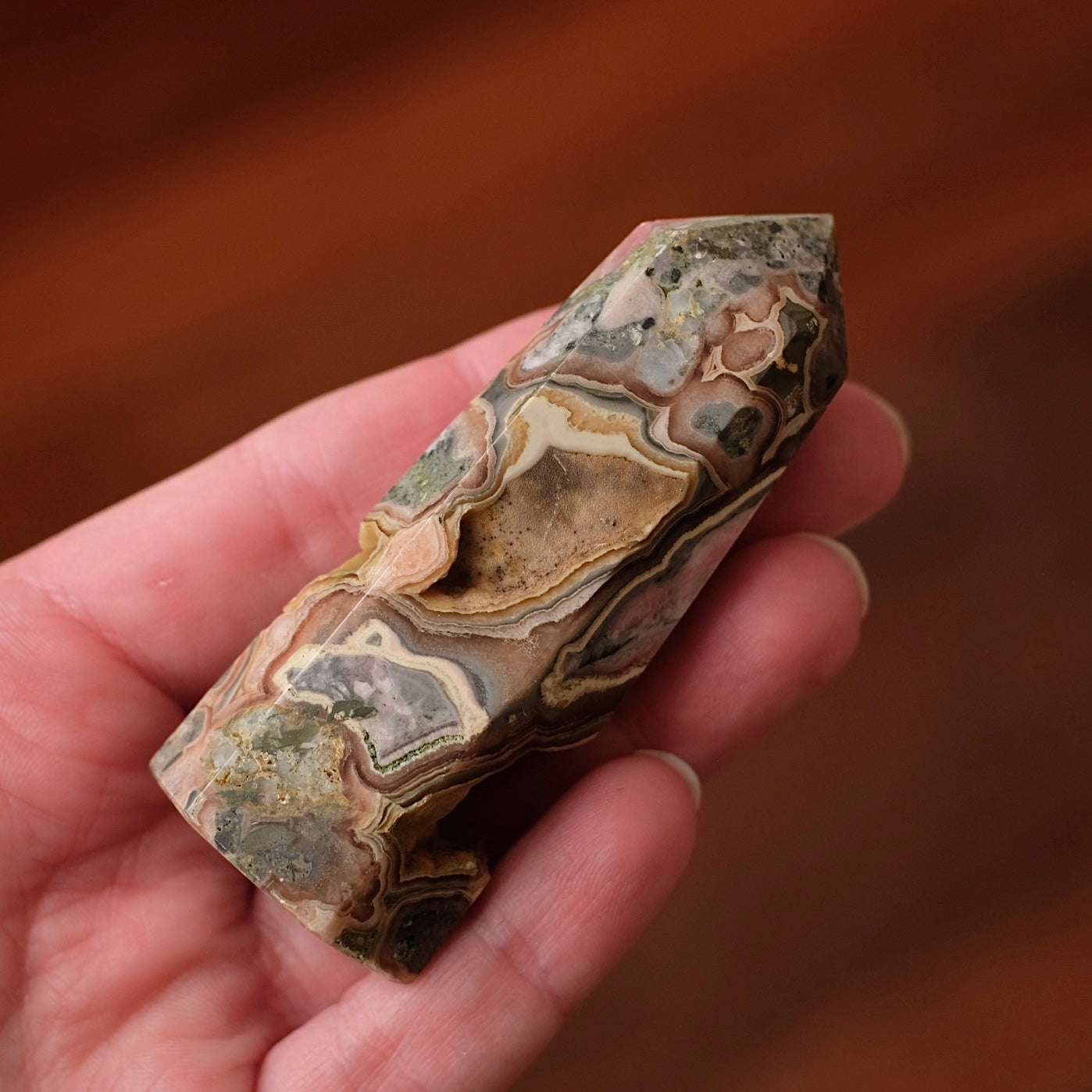 Capillitite Tower | Brown Rhodochrosite Crystal Point