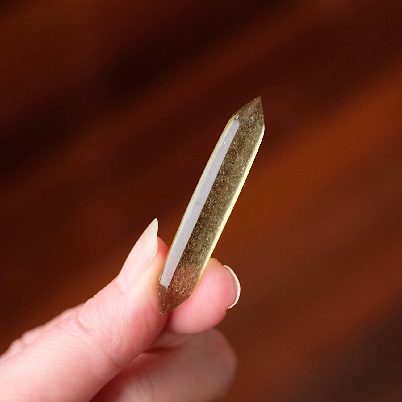Libyan Desert Glass DT Point | Double Terminated Crystal Point