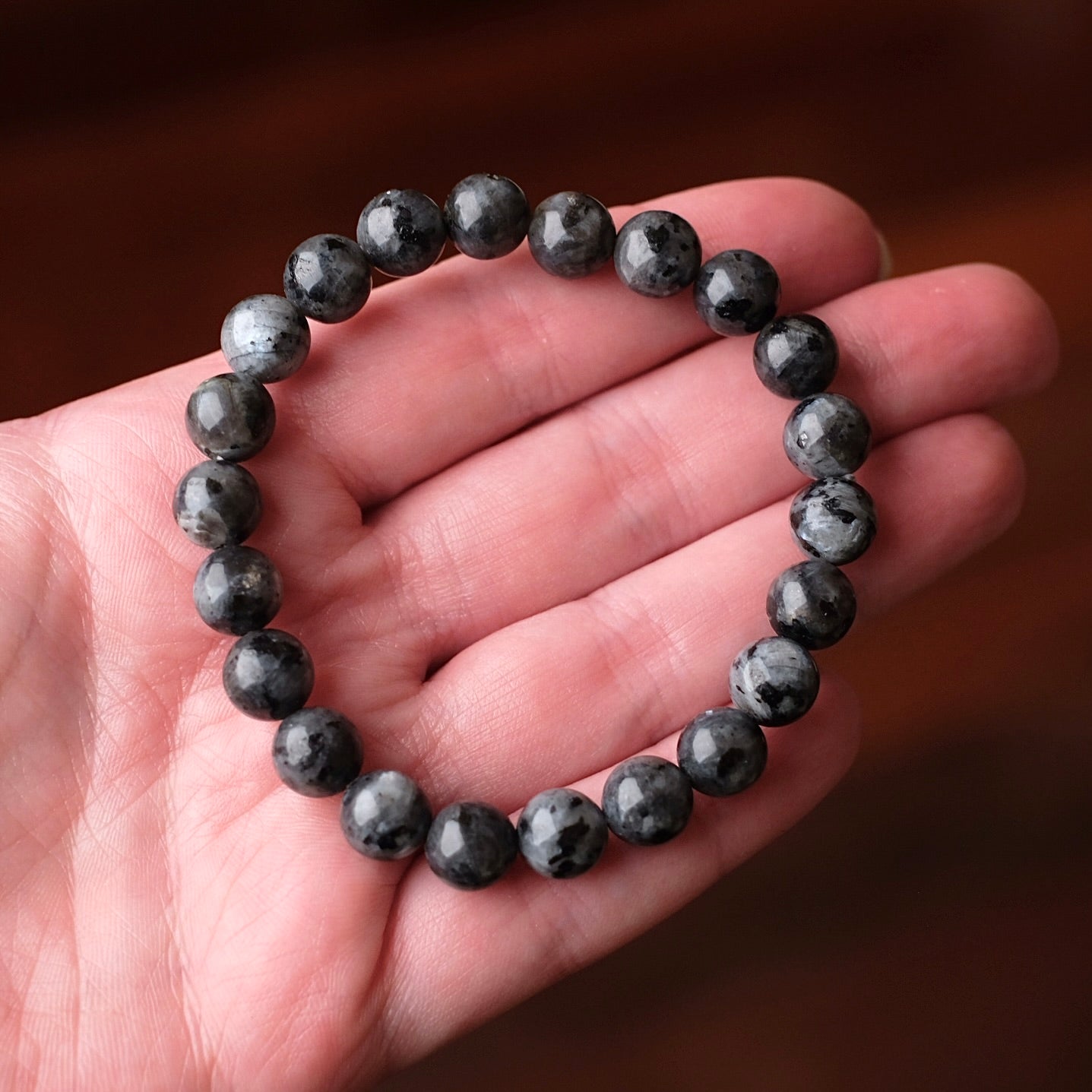 Larvikite Bracelet | Crystal Stretch Bracelet