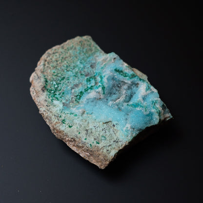 Druzy Chrysocolla Specimen | Chrysocolla with Malachite