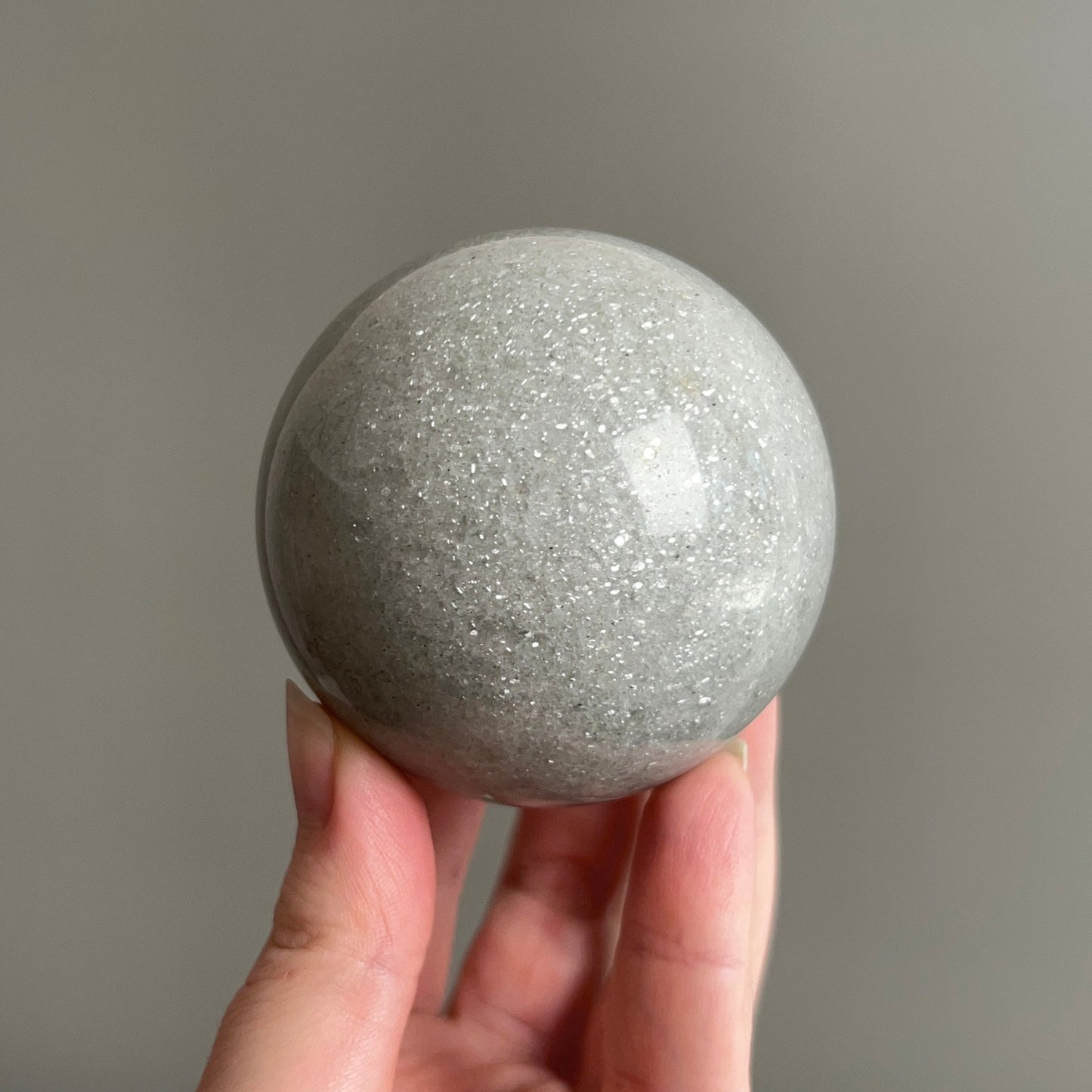 Silver Aventurine Sphere | Sage Mica Crystal Sphere