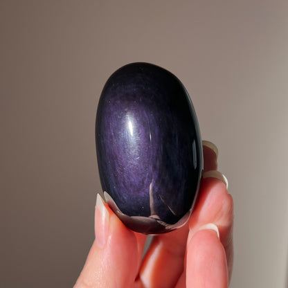 Rainbow Obsidian Palm | Velvet Obsidian Crystal Palmstone