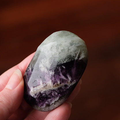 Feather Fluorite Palm | Snowflake Rainbow Fluorite Crystal