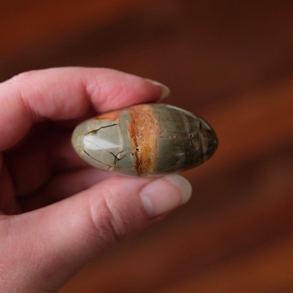 Ibis Jasper Palm | Brecciated Jasper Crystal Palmstone