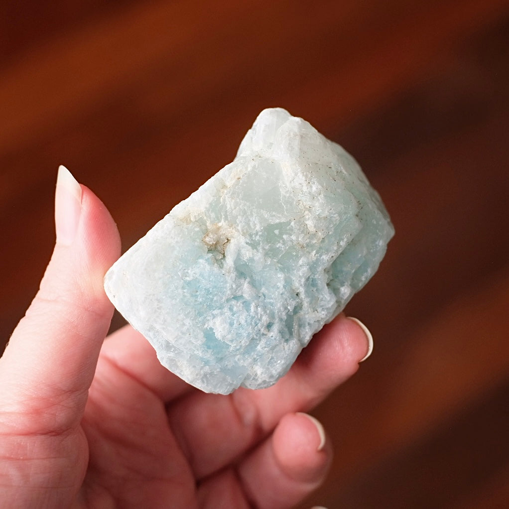 Raw Blue Aragonite Crystal | Rough Natural Aragonite Specimen