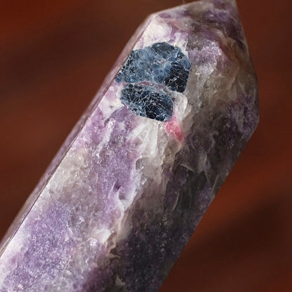 Unicorn Stone Tower w. Apatite | Pink Tourmaline + Lepidolite Crystal Point