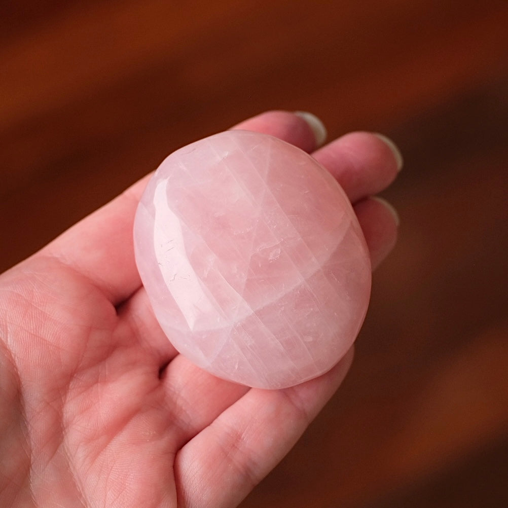 Rose Quartz Palm | Rose Quartz Crystal Palmstone