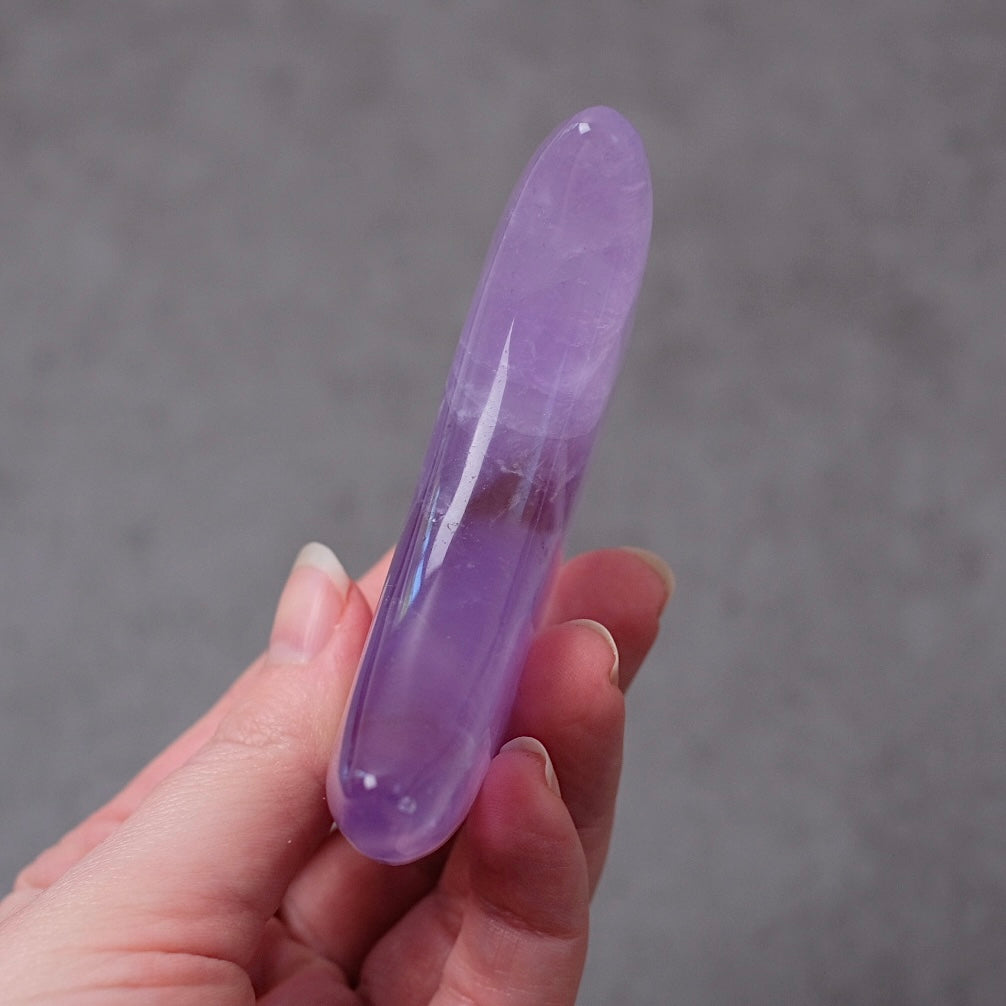 Amethyst Moon & Stand | Carved Crystal Moon Display Set