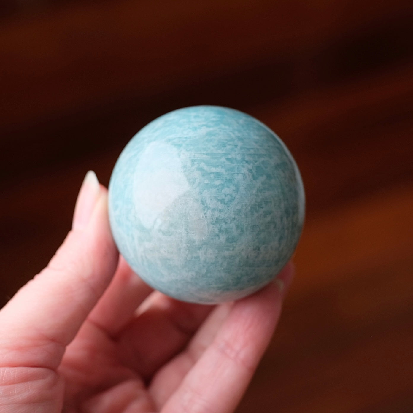 Amazonite Sphere | Blue Amazonite Crystal Sphere