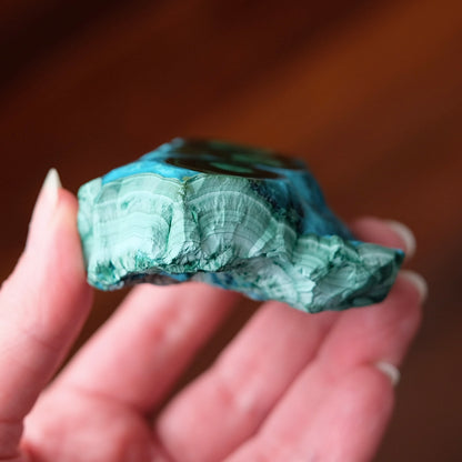 Malachite Chrysocolla Slice | Polished Malachite Crystal Slab
