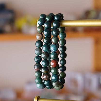 Bloodstone Bracelet | Heliotrope Crystal Bracelet