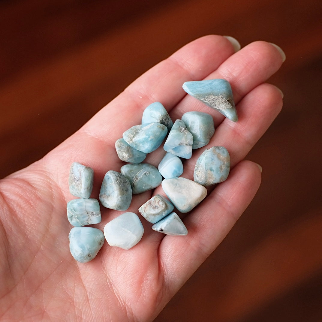 Larimar Crystal Pebbles | High Quality Larimar Chips