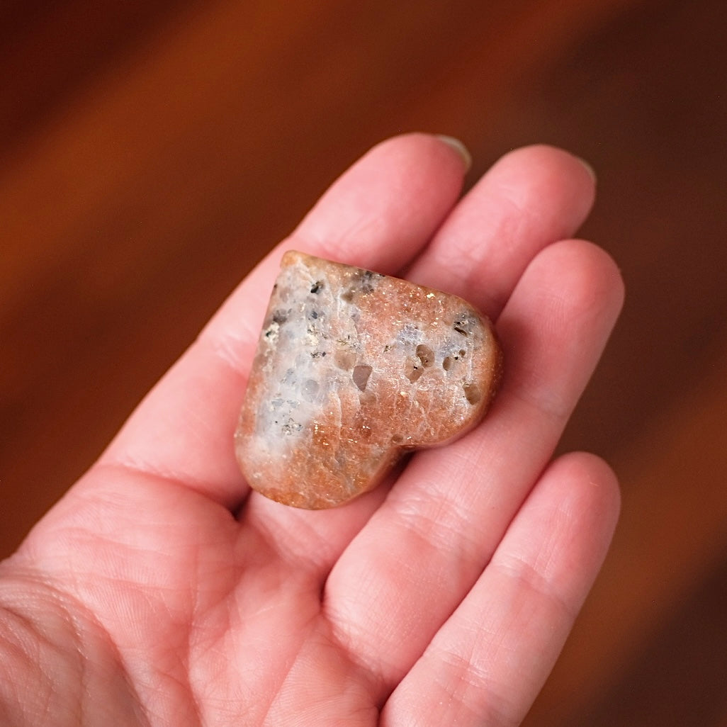 Glittery Sunstone Heart | Sunstone Crystal Heart