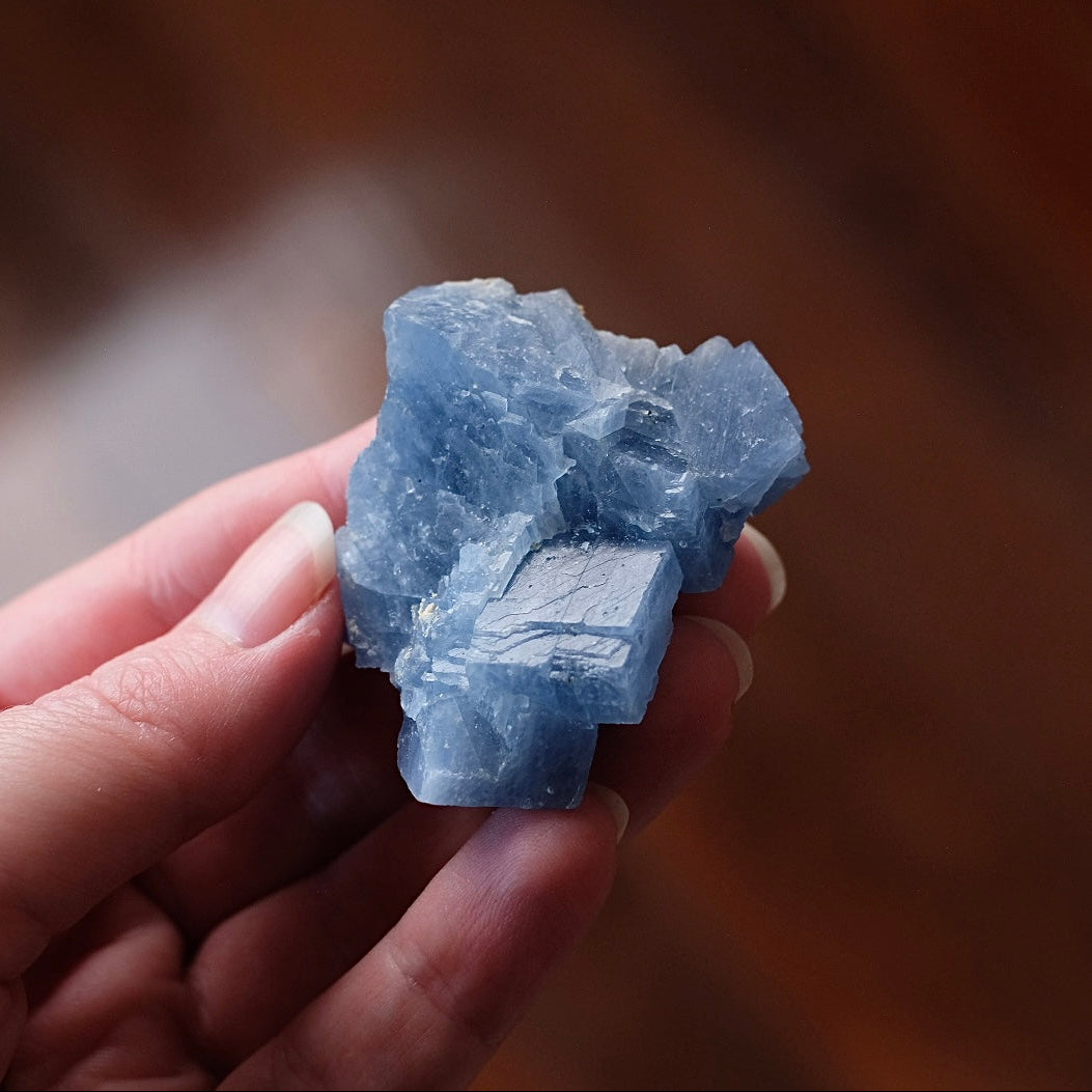 Blue Calcite Specimen | Raw Calcite Crystal Cluster
