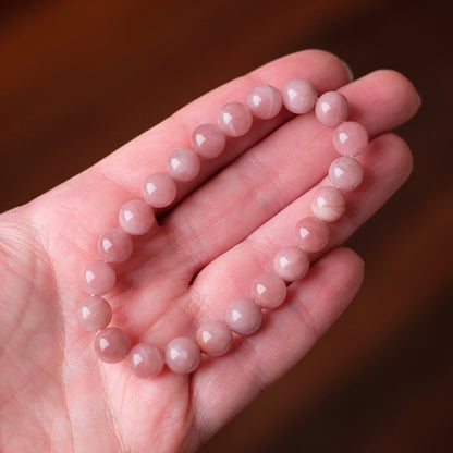 Guava Quartz Crystal Bracelet | Rare Pink Quartz Bracelet