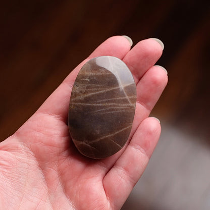 Chocolate Moonstone + Sunstone Palm | Moonstone Crystal Palmstone