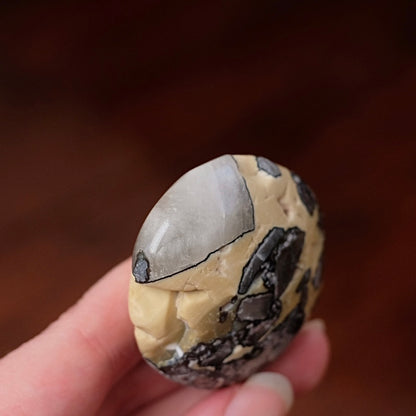 Mosaic Quartz Palm | Mosaic Chalcedony Crystal Palmstone