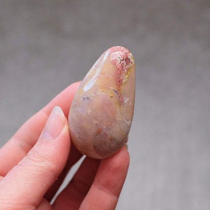 Pink Ocean Jasper Palm | OJ Crystal Pocket Stone