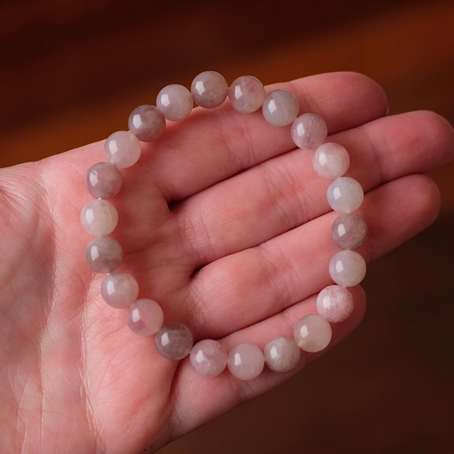 Lavender Rose Quartz Bracelet | Crystal Stretch Bracelet