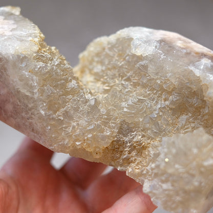 Green Quartz + Pink Amethyst Freeform | Prasiolite Flower Agate Crystal Display