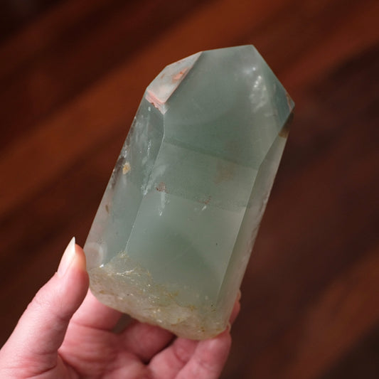 XL Chlorite Quartz Point | Phantom Quartz Crystal