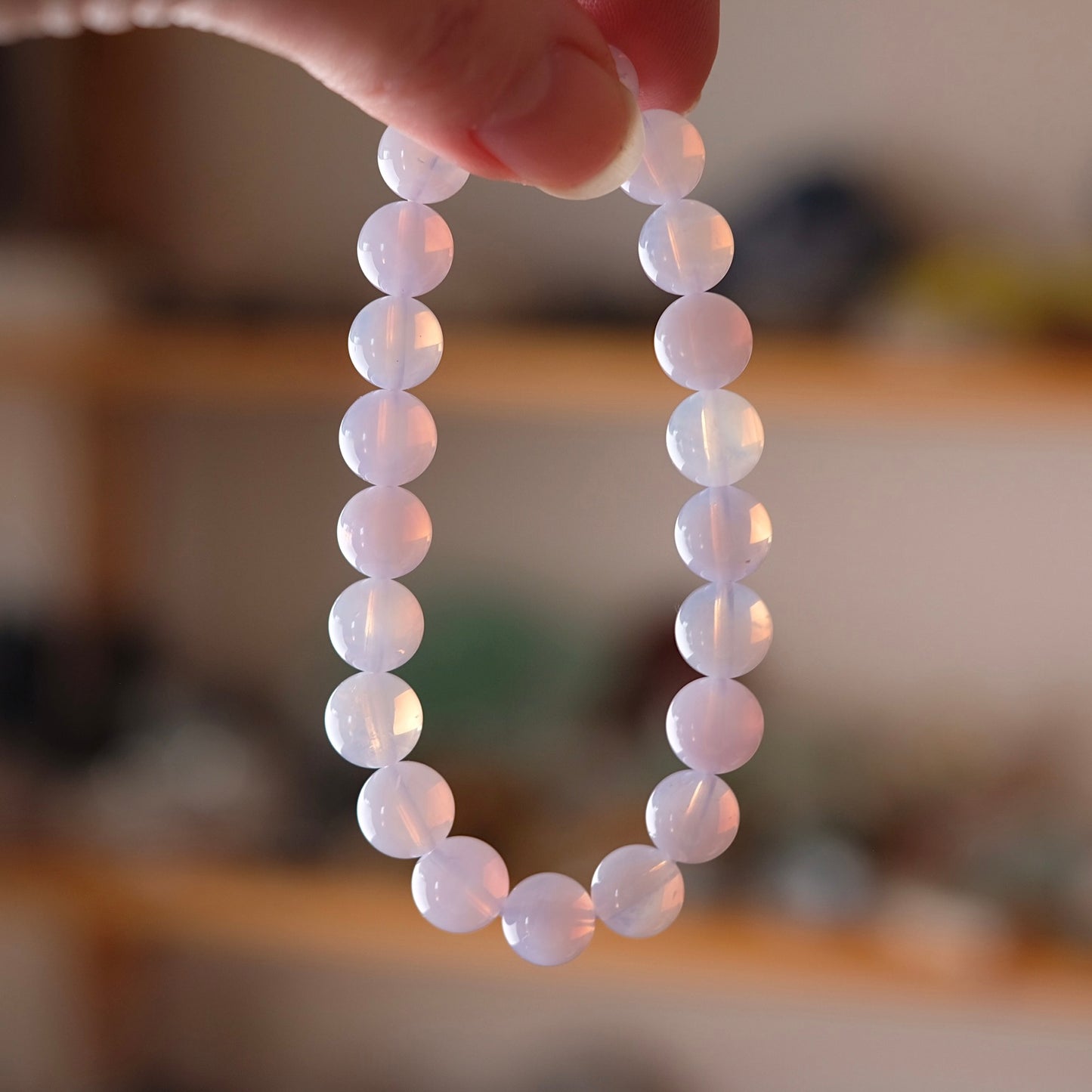 Lavender Moon Quartz Bracelet | Crystal Stretch Bracelet