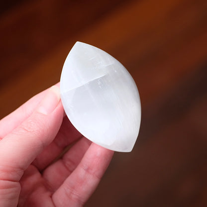Flashy Satin Spar Palm | Selenite Palmstone
