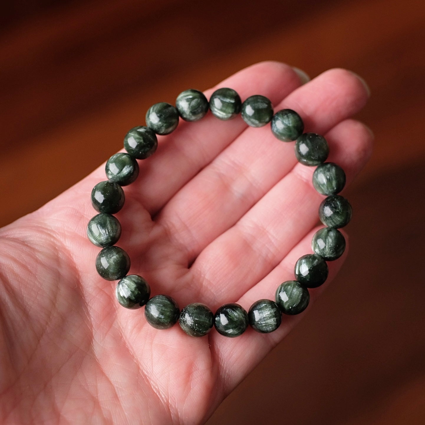 Seraphinite Bracelet | Crystal Stretch Bracelet