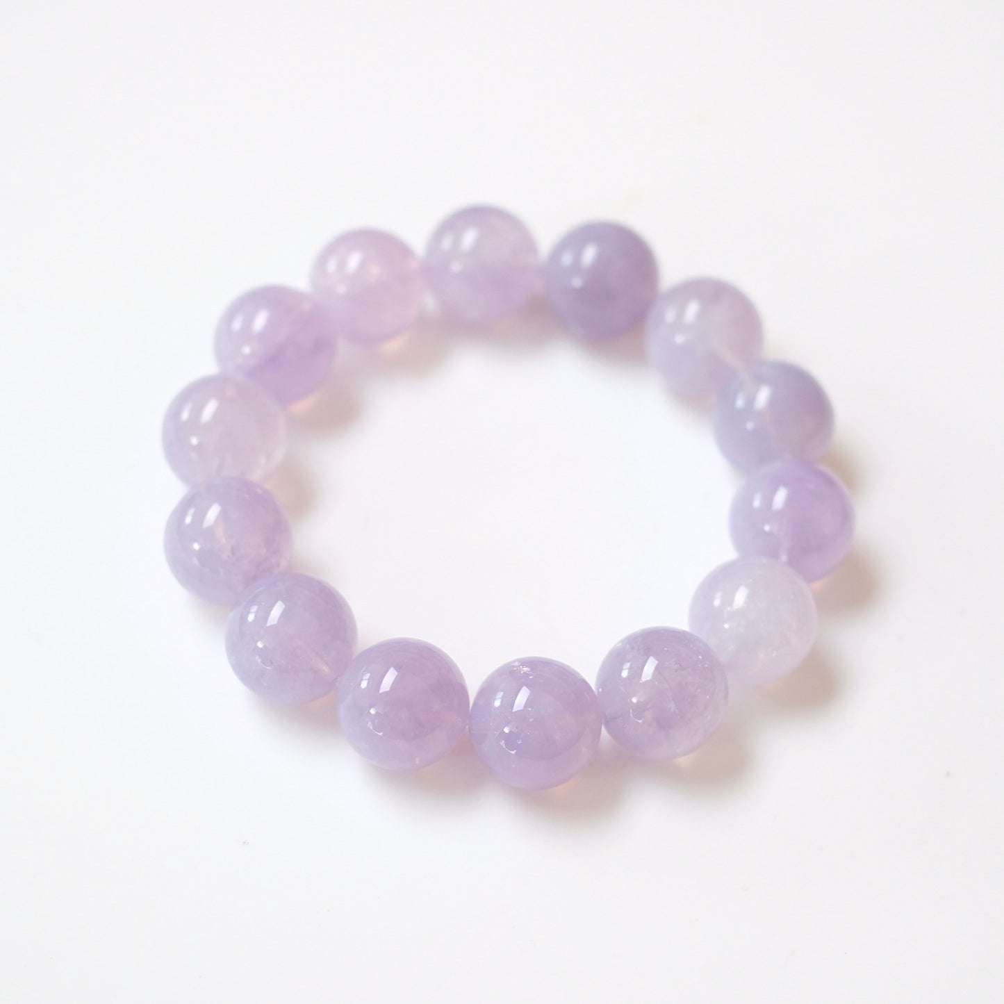 Jumbo Lavender Moon Quartz Bracelet | Crystal Stretch Bracelet