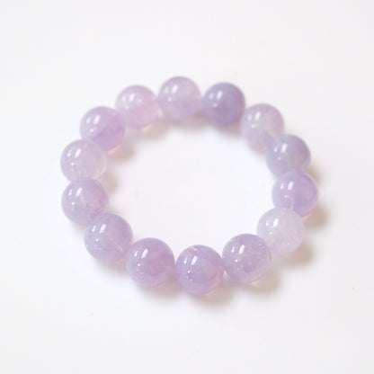 Jumbo Lavender Moon Quartz Bracelet | Crystal Stretch Bracelet