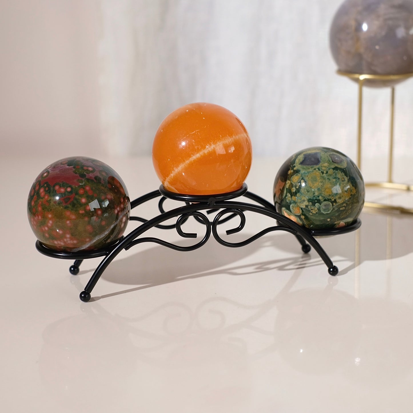 Various Metal Crystal Sphere Stand | Crystal Display Stand
