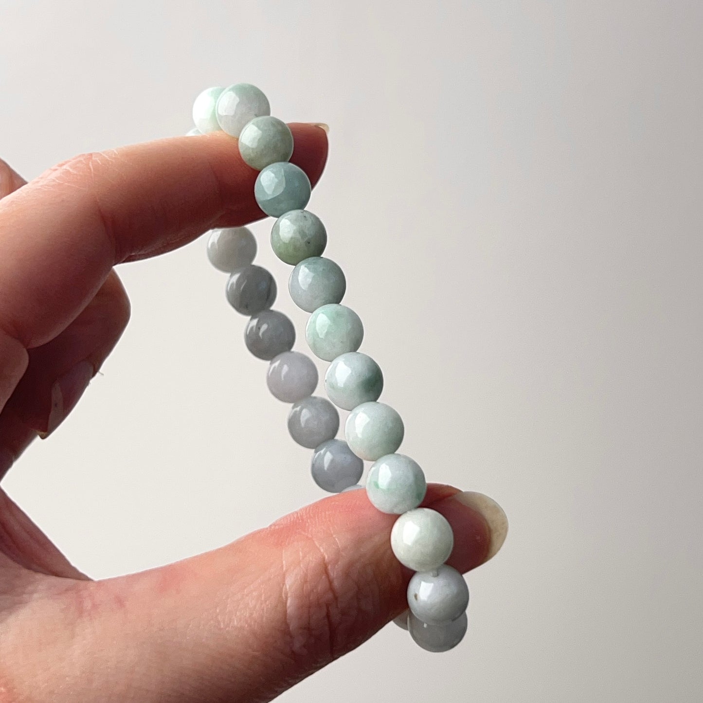 Green Jadeite Bracelet | Burmese Jade Stretch Bracelet