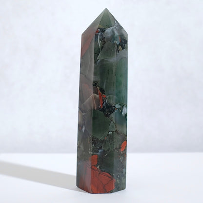 African Bloodstone Tower | Seftonite Bloodstone Crystal Point