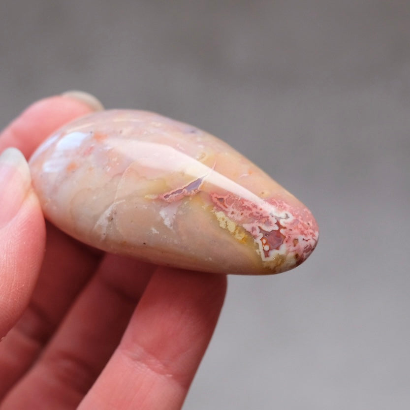 Pink Ocean Jasper Palm | OJ Crystal Pocket Stone
