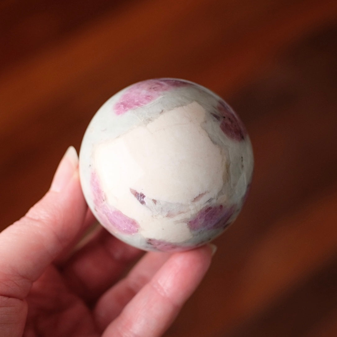 Pink Tourmaline + Lepidolite Sphere | Unicorn Stone Crystal Sphere