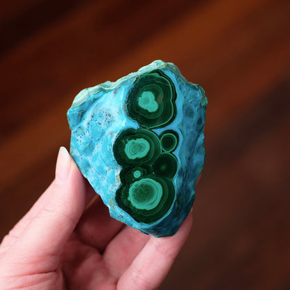 Malachite Chrysocolla Slice | Polished Malachite Crystal Slab