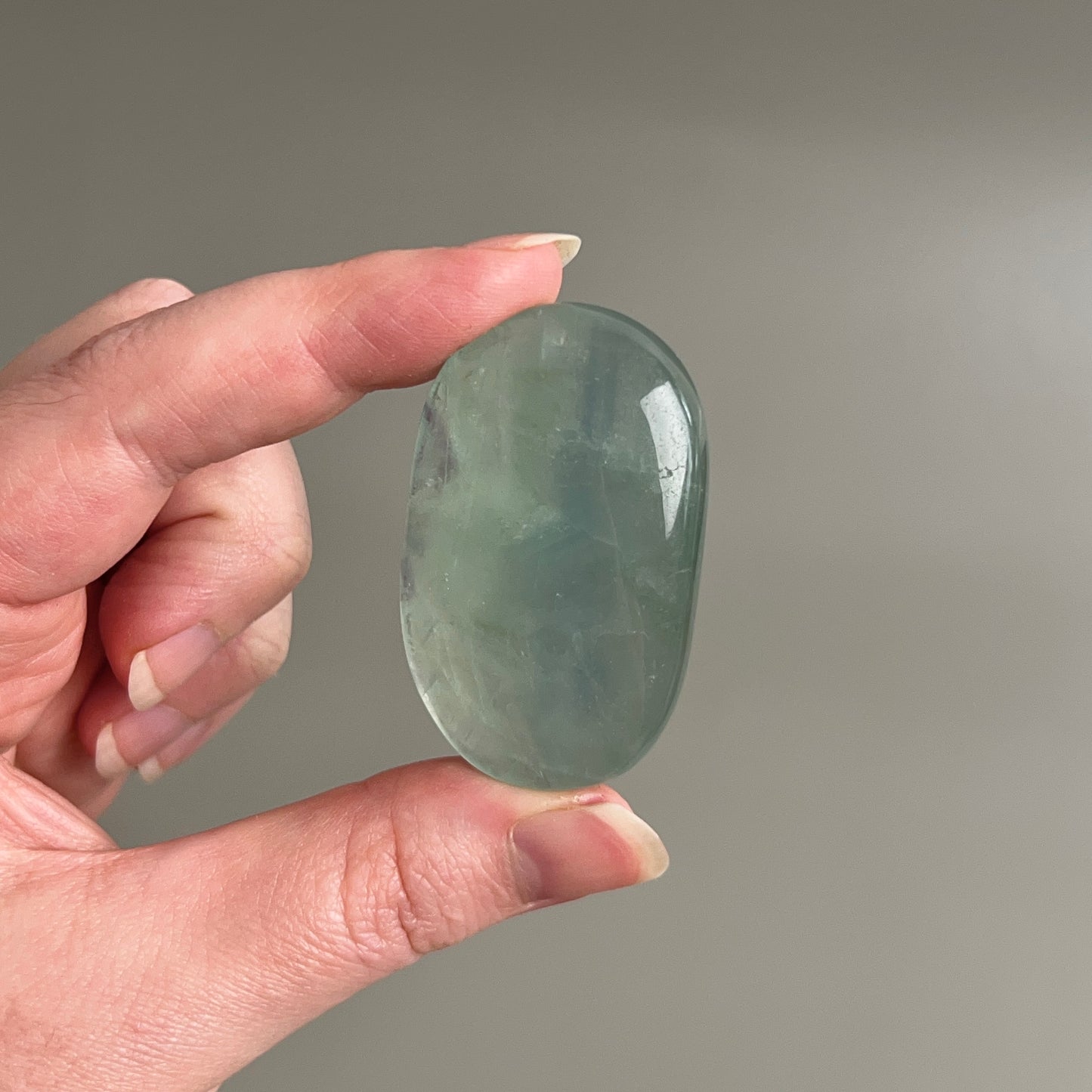 Pretty Fluorite Palm | Green Fluorite Crystal Palm Stone