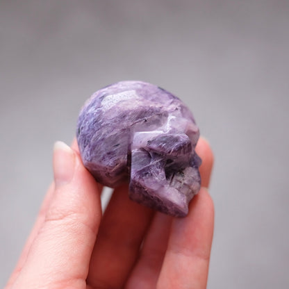 Charoite Crystal Skull | Purple Charoite Skull Crystal