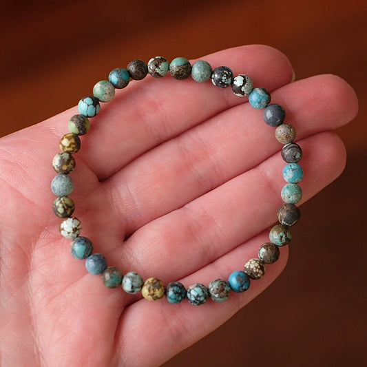 Turquoise Bracelet | Blue Turquoise Crystal Stretch Bracelet