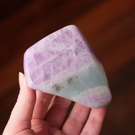 Kunzite & Aquamarine Freeform | Polished Crystal Specimen