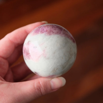 Pink Tourmaline + Lepidolite Sphere | Unicorn Stone Crystal Sphere