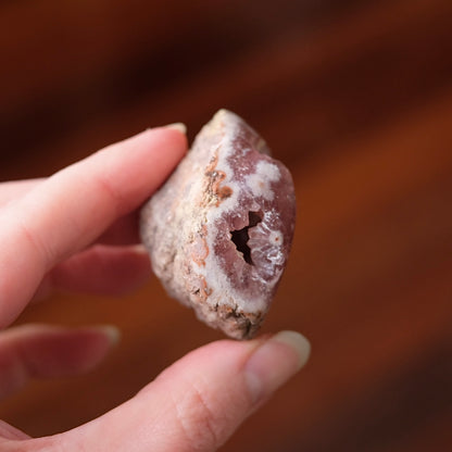 Raspberry Pink Amethyst Geode | Polished Pink Amethyst Crystal Specimen 12
