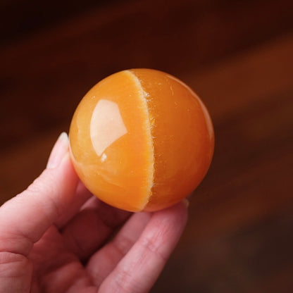 Orange Calcite Sphere | Calcite Crystal Sphere