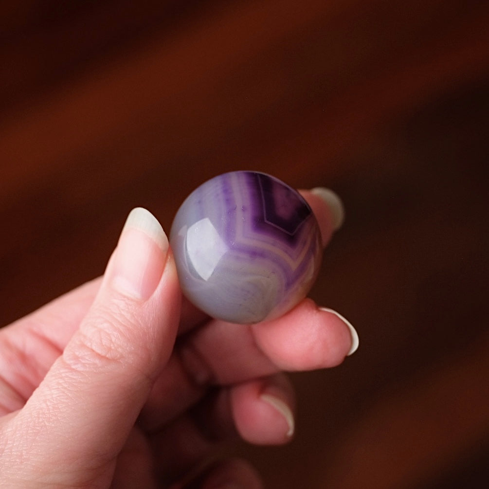 Purple Agate Sphere | Dyed Agate Crystal Sphere