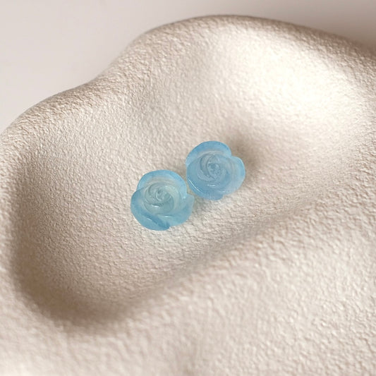 Aquamarine Flower | Mini Aquamarine Crystal Flower Carving