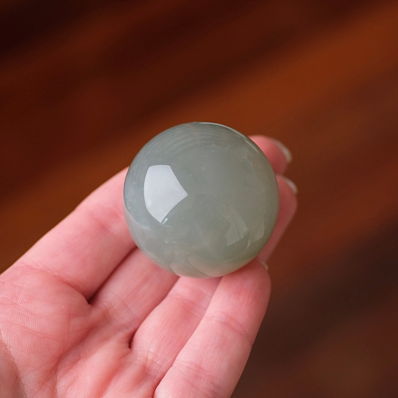 Sage Moonstone Sphere | Green Moonstone Crystal Sphere