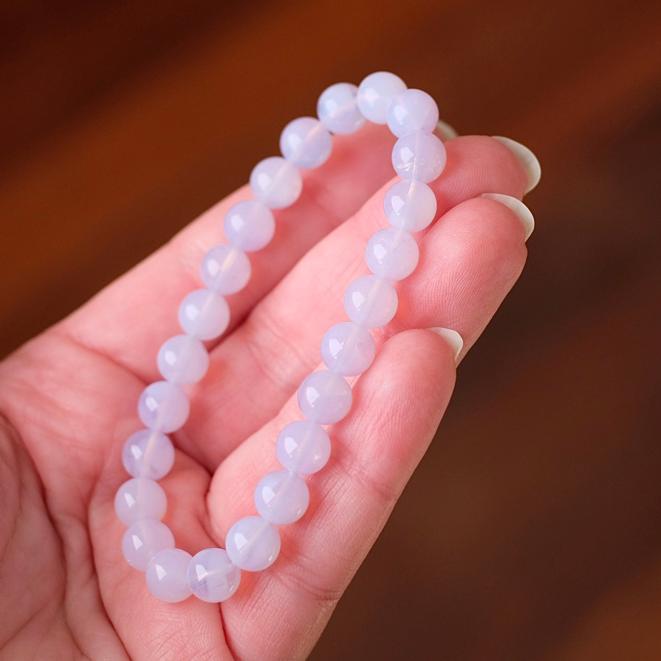 Lavender Moon Quartz Bracelet | Crystal Stretch Bracelet